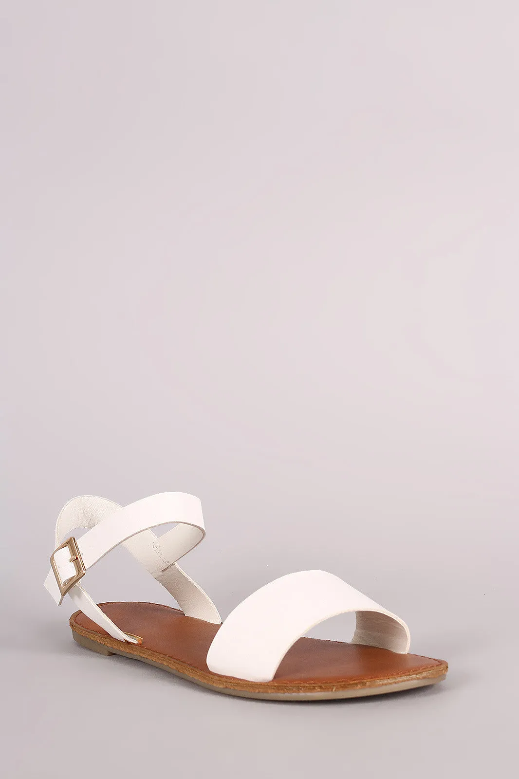 Value-based Flat Strap Open Ankle Toe Sandal Ergonomic