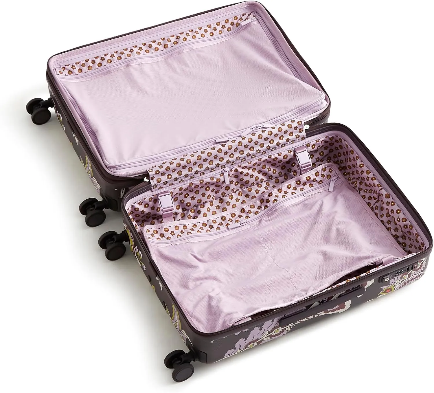 Vera Bradley Women's Hardside Luggage 26 Inch Adair Spinner, Subtle Bouquet, One Size