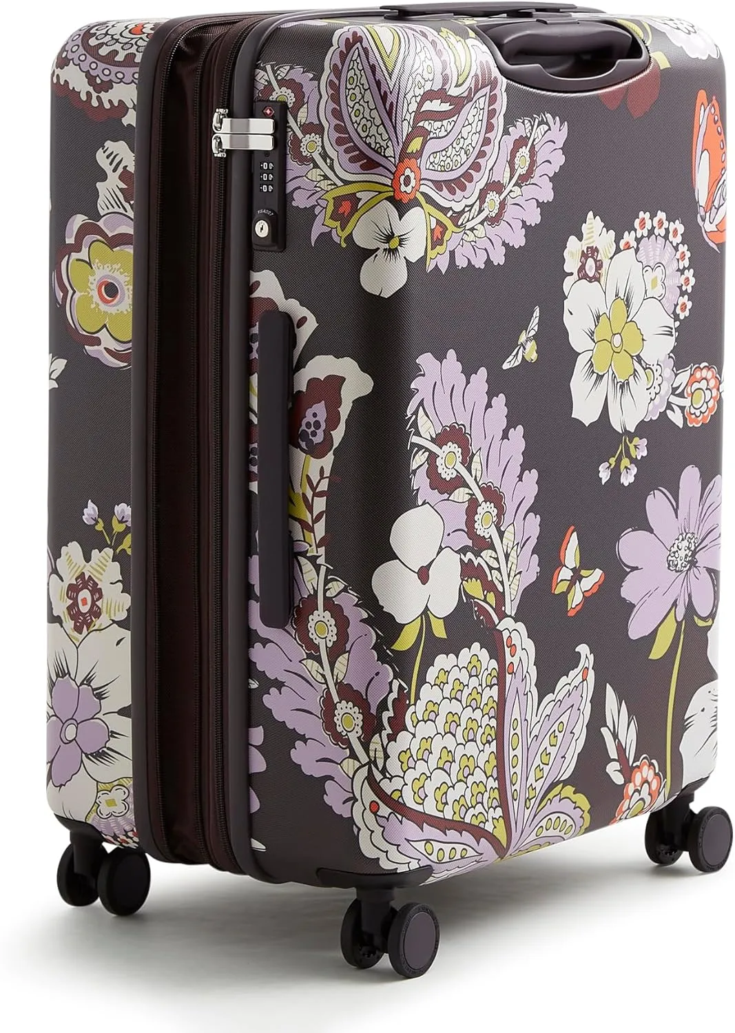 Vera Bradley Women's Hardside Luggage 26 Inch Adair Spinner, Subtle Bouquet, One Size