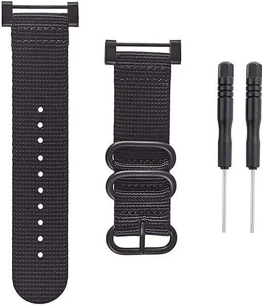 Watch Wrist Band Compatible with Suunto Core, Premium Woven Nylon Canvas Strap Replacement Kit, 24mm Sport Strap, Lugs Adapter, Threadlocker, Screw Tools