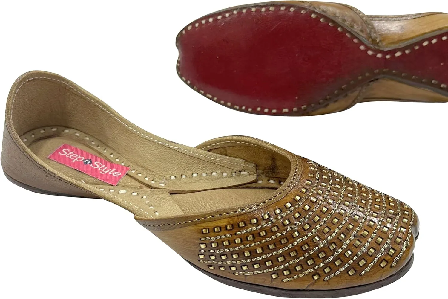 Wedding Handmade Ethnic Sandal Juttis Shoes Punjabi Mojari Indian Khussa For Women