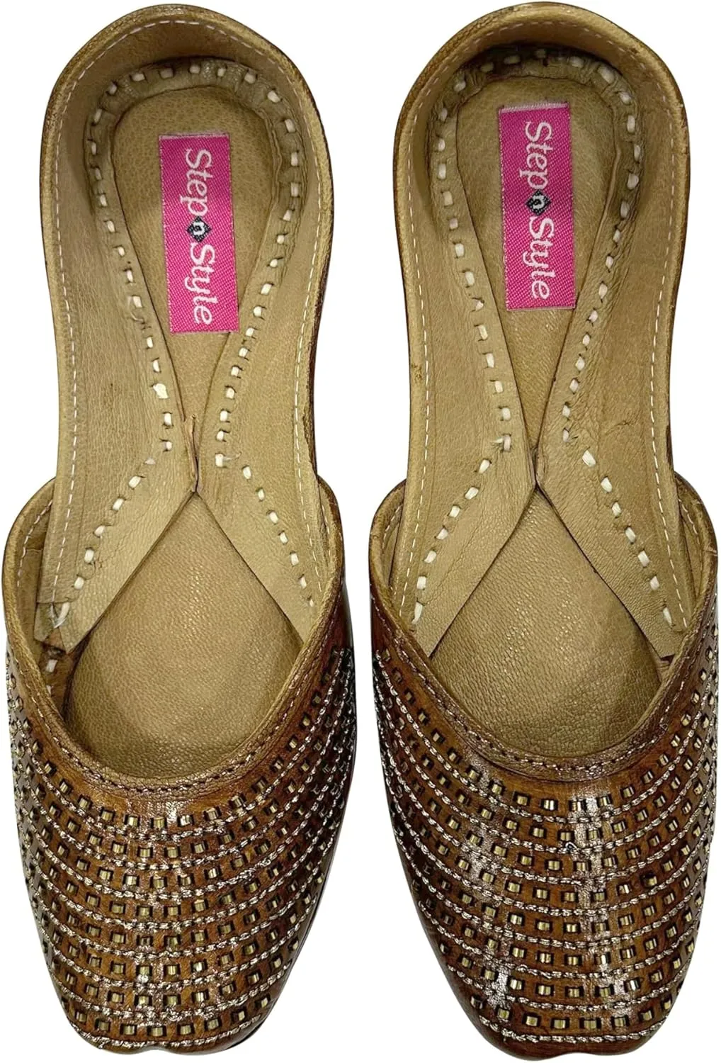 Wedding Handmade Ethnic Sandal Juttis Shoes Punjabi Mojari Indian Khussa For Women