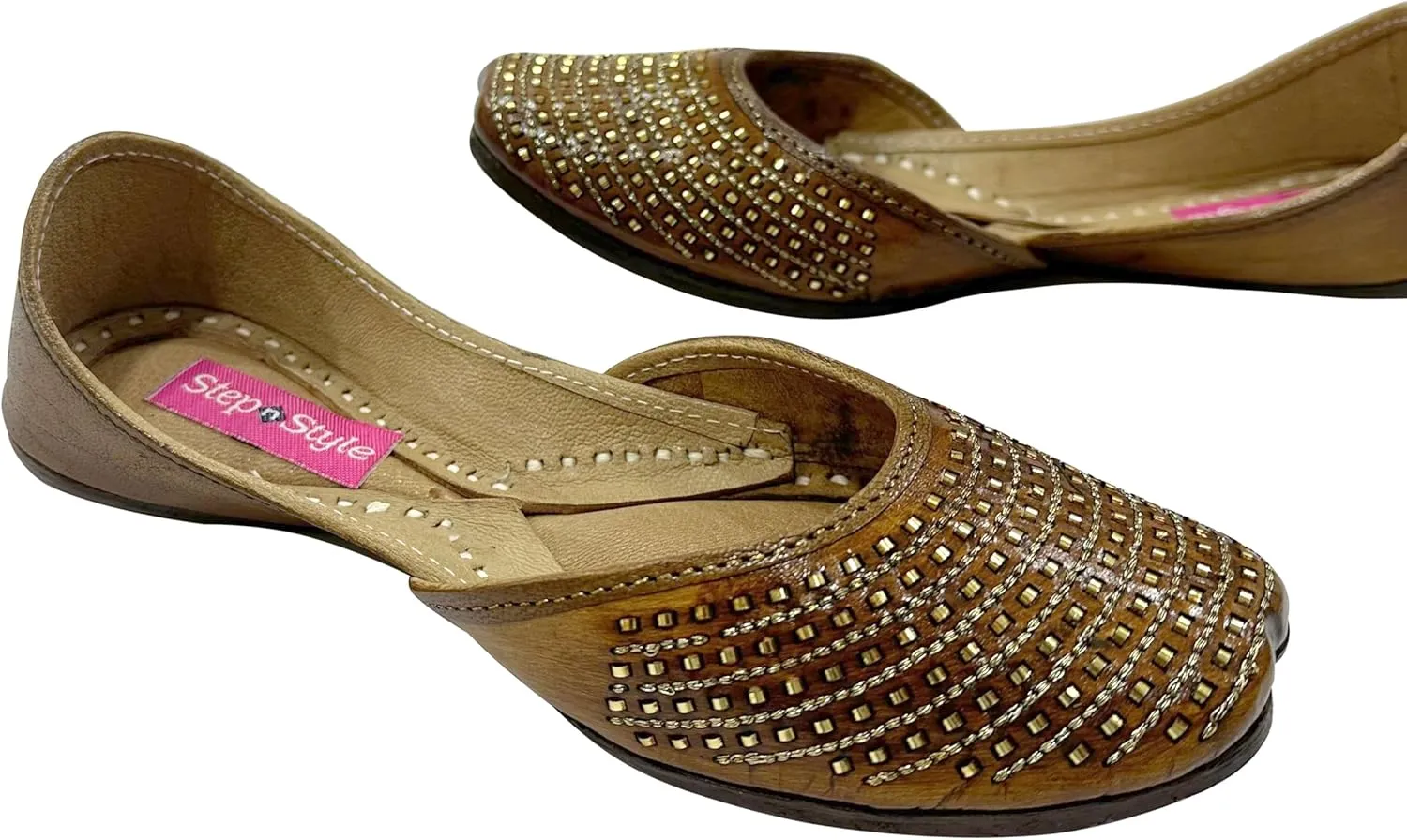 Wedding Handmade Ethnic Sandal Juttis Shoes Punjabi Mojari Indian Khussa For Women