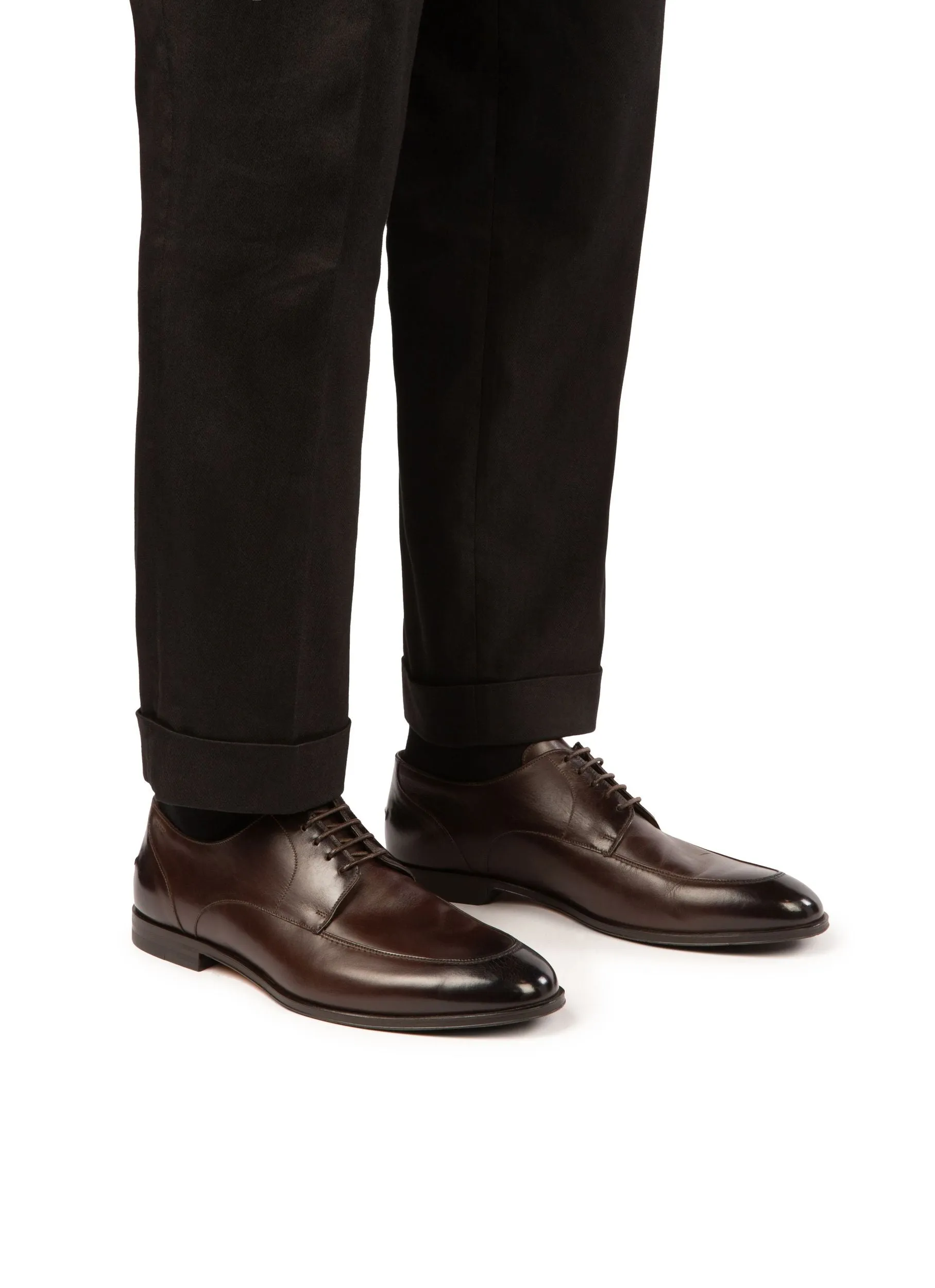Wedmer Leather Derby Shoes In Brown
