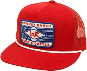 WHISKEY BENT HAT CO. Whiskey Ranch Land & Cattle, Mesh Snapback Trucker Hats