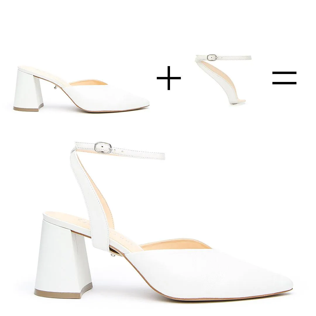 White V Mule   Marilyn Strap