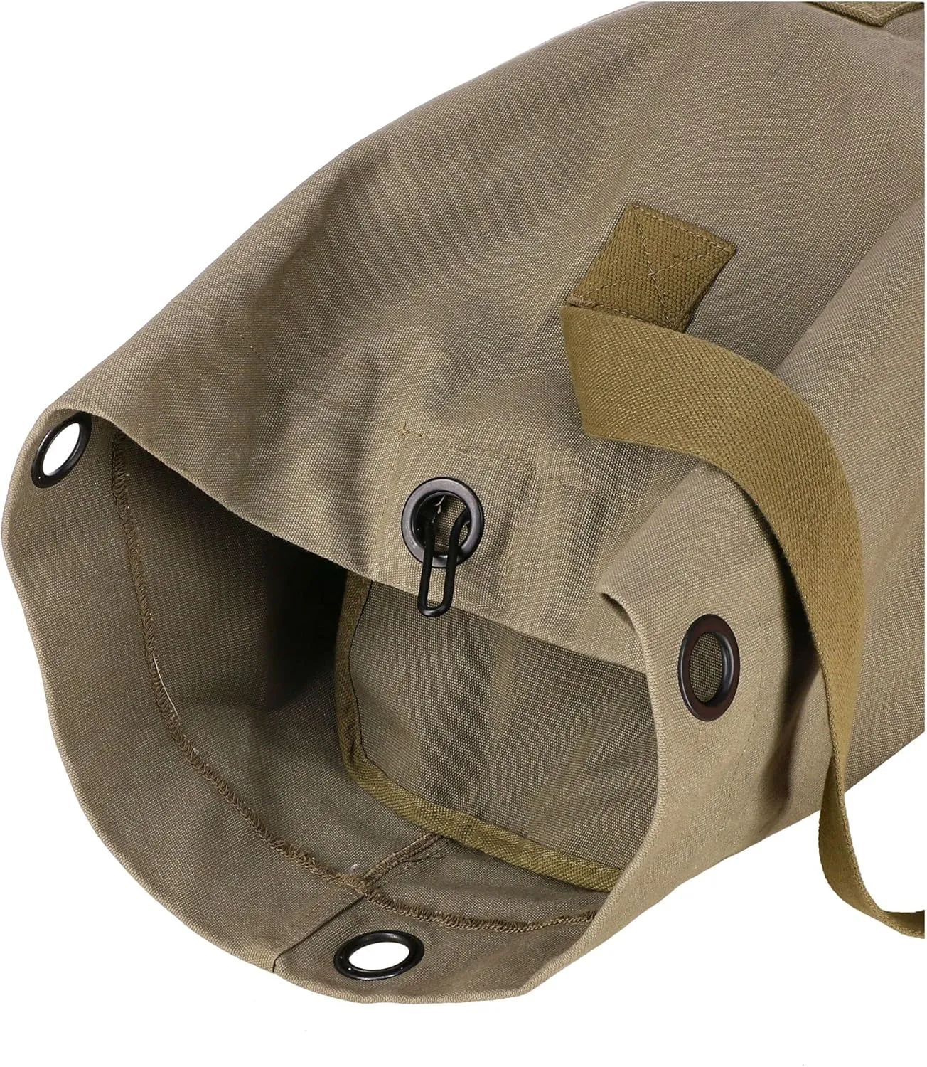 WHITEDUCK G.I Top Load Military Rucksack Style Double Strap Duffel Bag Heavy Duty and Water Resistant- Gym, Sports, Travel, Hiking, Backpacking (Olive, Standard 21" x 37")