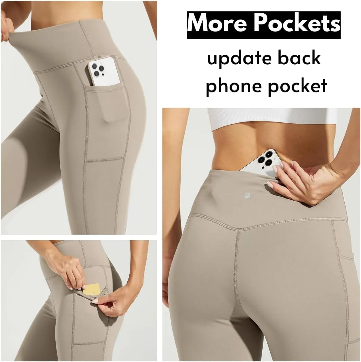 Willit Women's Fleece Lined Leggings High Waisted Winter Thermal Yoga Running Pants with Pockets