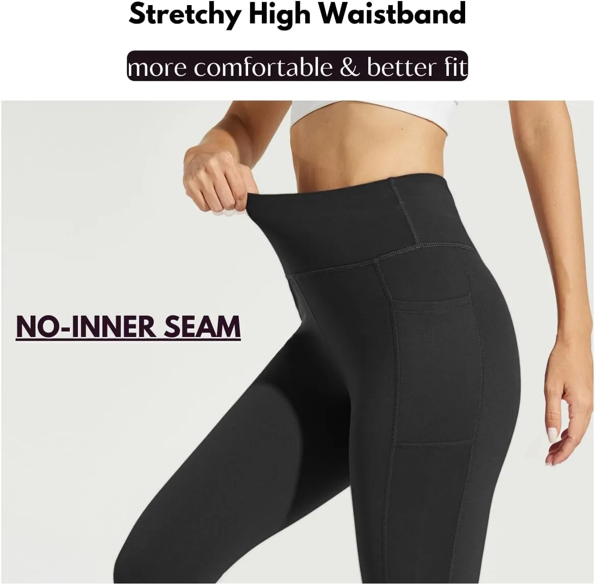 Willit Women's Fleece Lined Leggings High Waisted Winter Thermal Yoga Running Pants with Pockets