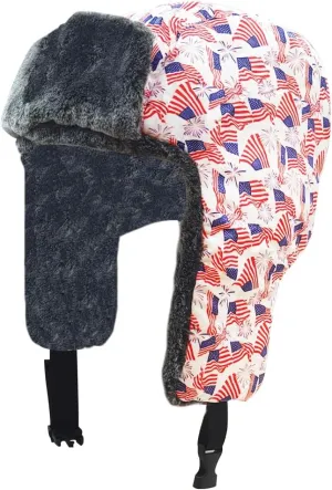 Winter Hunter Hat for Men and Women with Buttons for Cold Weather Warm Aviator Hat