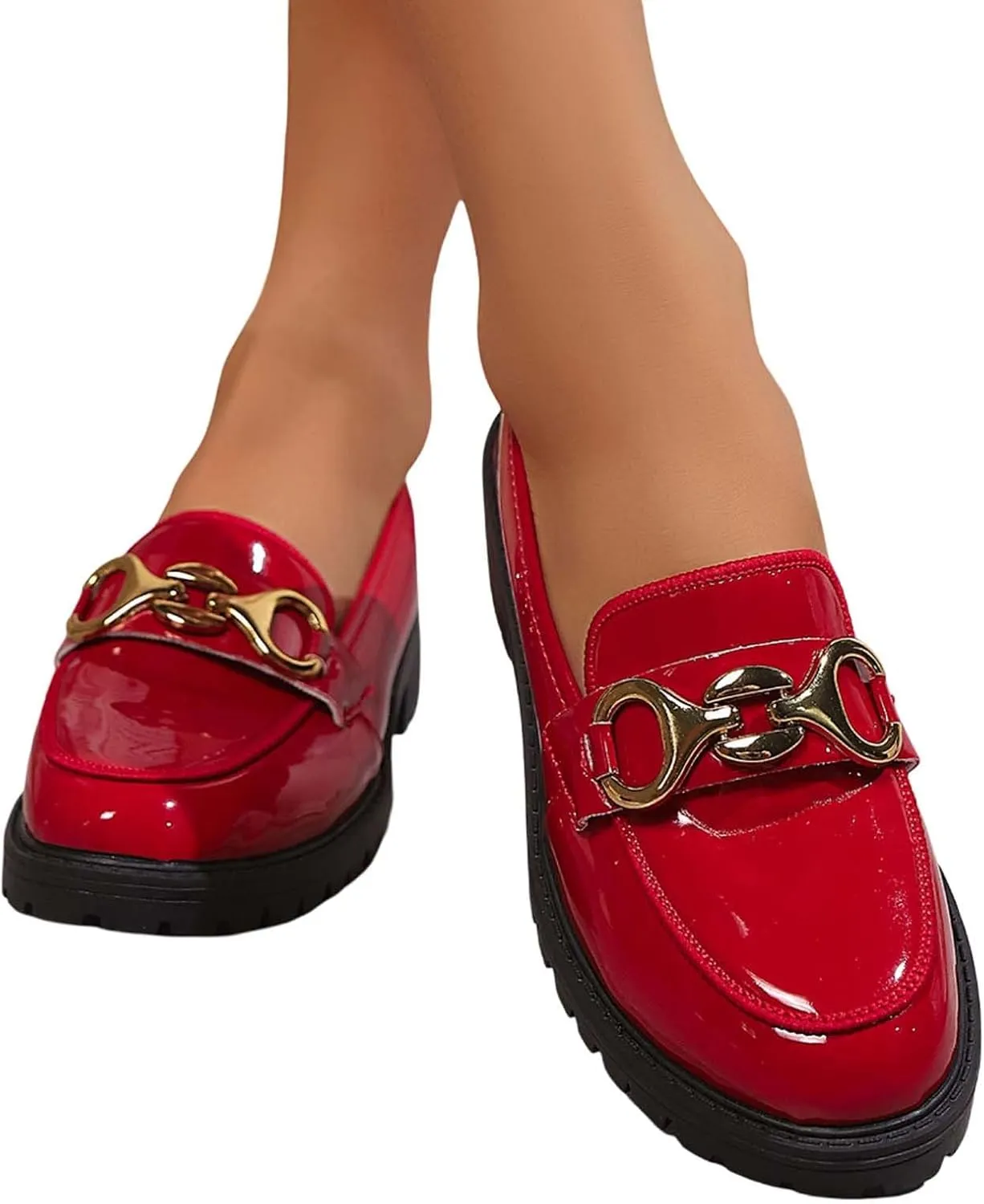Women's Casual Slip-On Shoes Comfortable Platform Loafers for Everyday Wear Spring Summer Fashion Flat Sandals with Sole