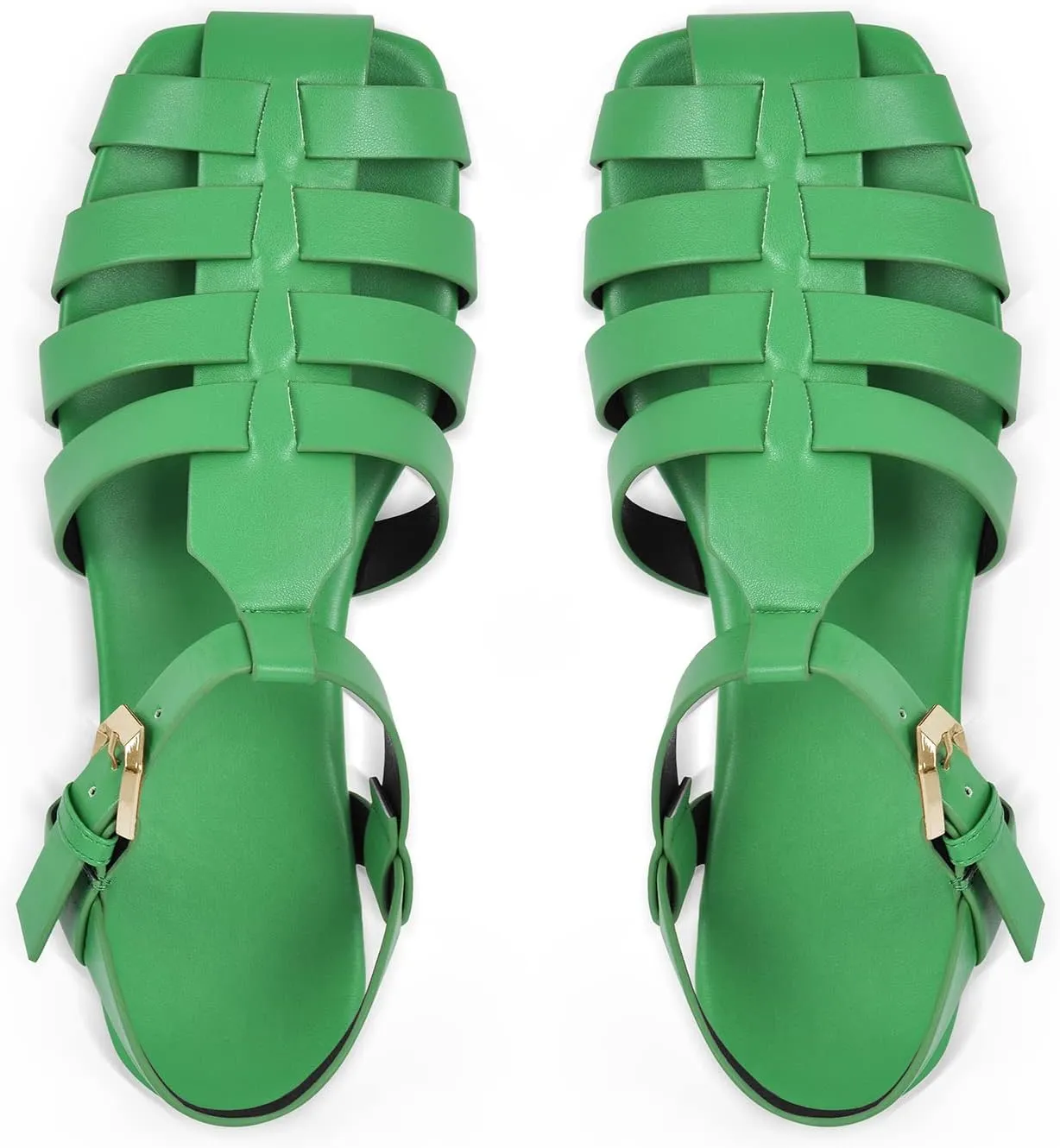 Women's Gladiator Flatform Pumps T-Strap Ankle Strappy Slingback Party Dressy Summer Roman Flat Sandals