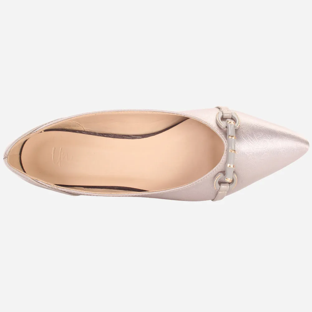 Women's "PARTIA" Pointed Toe Slip On Flat Pumps