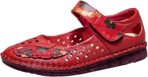 Women's Soft Bottom Flat Ankle Strap Shallow Fashion Sandals Hollow Dance Shoes