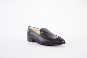 WONDERS - B-7610 FLAT DRESSY LOAFER - BLACK LEATHER