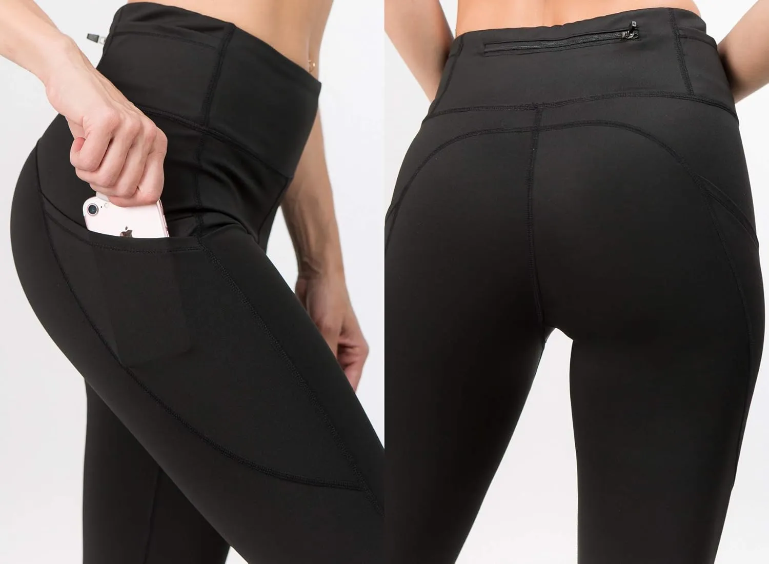 YELETE Women's Jogging Pants High Waist Lattice Ankle Cutout Workout Leggings with Pockets