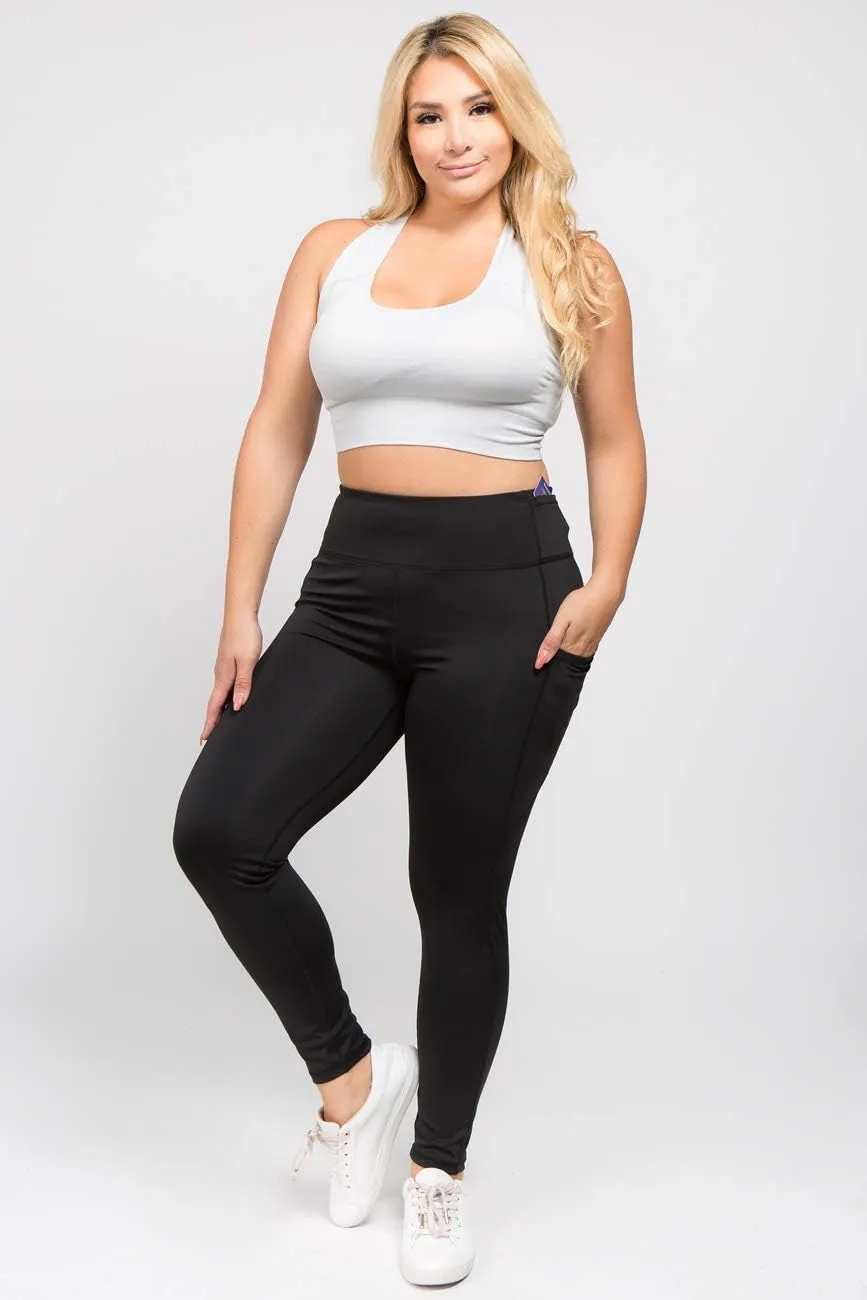 YELETE Women's Jogging Pants High Waist Lattice Ankle Cutout Workout Leggings with Pockets