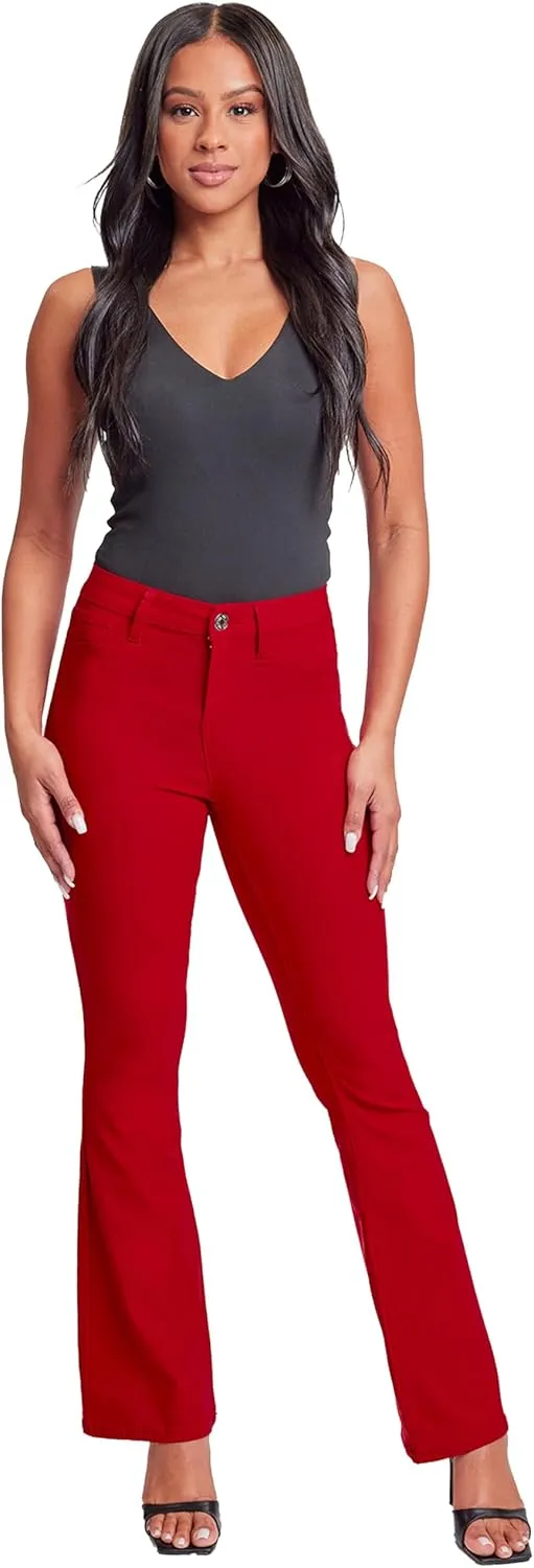 YMI Women's Hyperstretch Forever Color Flare Pants